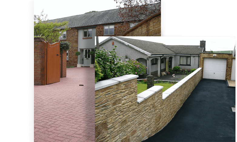 pressure washed driveways